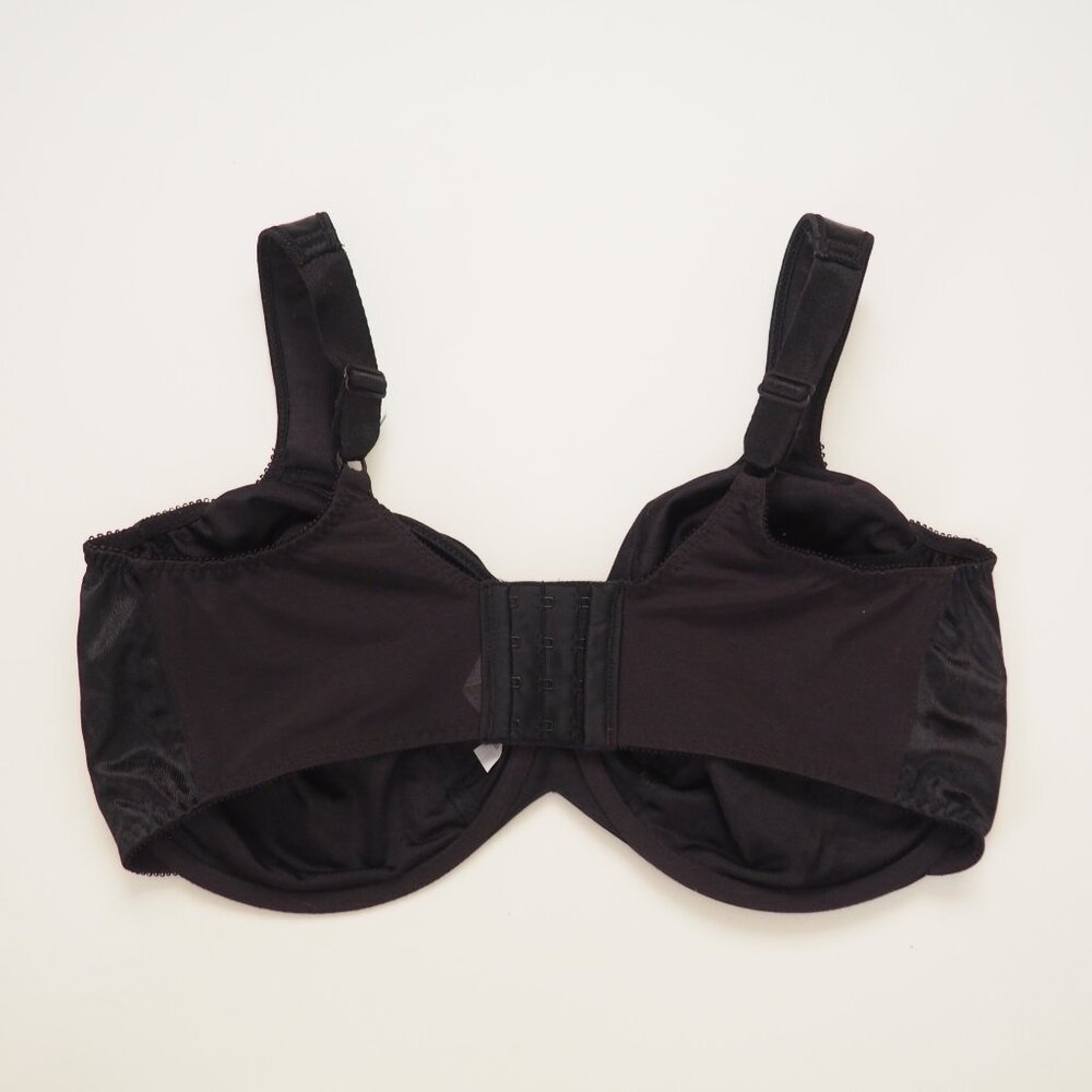 Bali 3562 Black Satin Tracings Underwire Minimizer Bra sz 40G - Picture 4 of 4